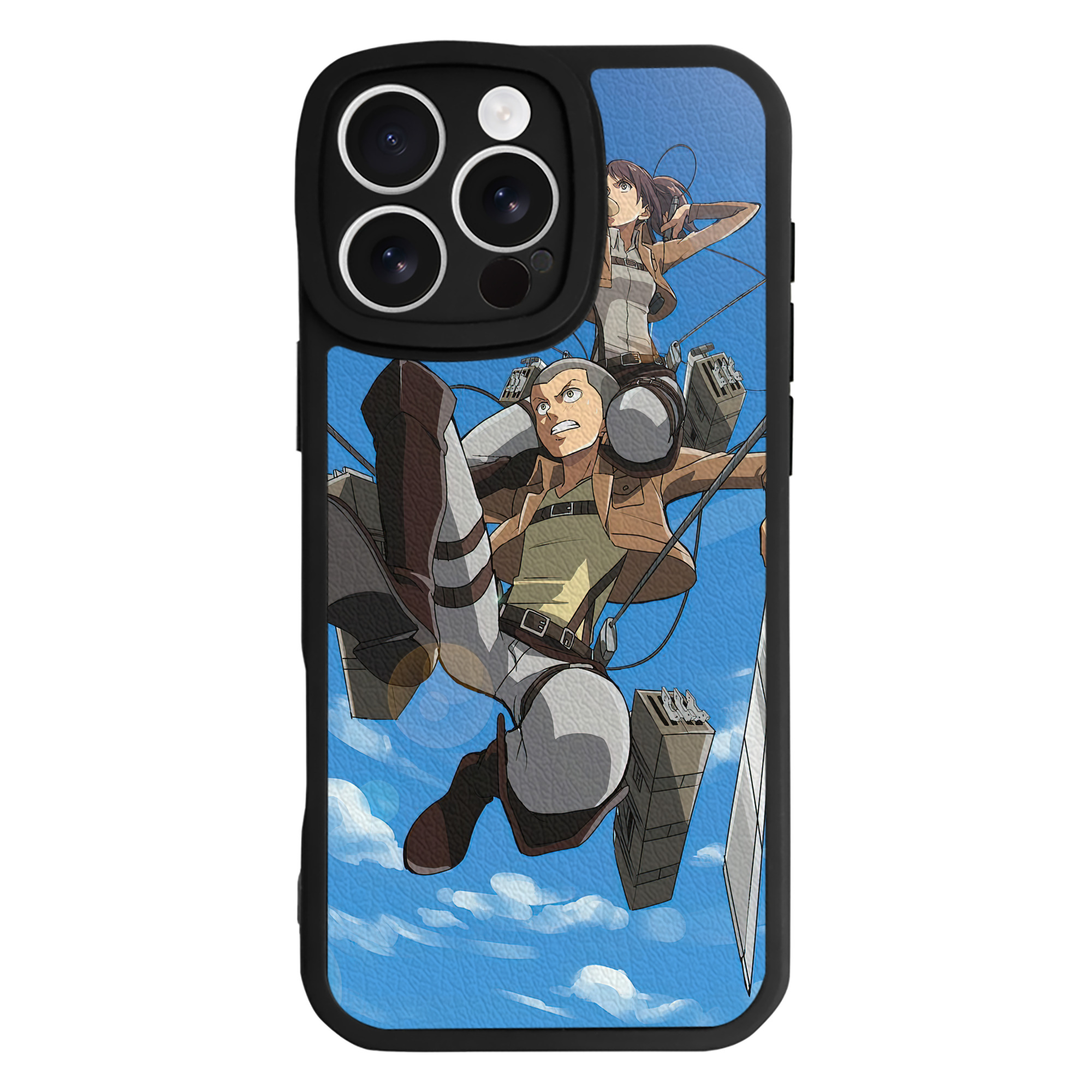 （画像用） 進撃の巨人 Attack on Titan 【iPhone 16シリーズ対応】シリコンスマホケース（レザー調） 材質：シリコン